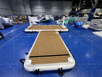 PVC personnalisé T forme extérieure nager bateau à moteur île Photoon gonflable plate-forme d'eau Jet Ski quai flottant