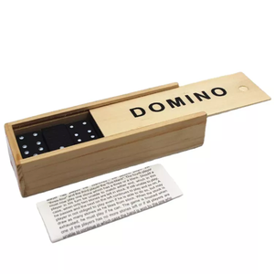 Bán Sỉ Bộ Domino Đôi <span class=keywords><strong>6</strong></span> Sáu Tùy Chỉnh 28 Khối Domino Bằng Gỗ Trong Thùng Gỗ Cho Trò Chơi Trong Nhà Cho Trò Chơi Tiệc Tùng - Product Image 2