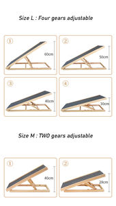 निर्माता थोक ऊंचाई समायोज्य foldable लकड़ी कुत्ता रैंप - Product Image 4