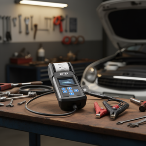 Testeur de batterie, d'alternateur et de démarreur Zetex avec écran et fonction d'impression pour diagnostic automobile - Product Image 3