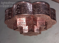 Lustre en laiton perforé à la main conçu de manière complexe pour la décoration de la maison et de la barre lumineuse