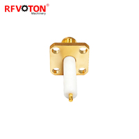 Connecteurs RF SMA-KFD15 50ohm SMA femelle Jack 4 trous bride montage sur panneau prise RF coaxial Dapters convertisseur connecteur montable
