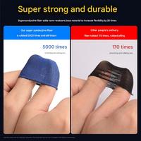 2Pcs anti-transpiration du bout des doigts Gants de jeu respirants avec pouce Doigt Lit pliable pour jeux mobiles