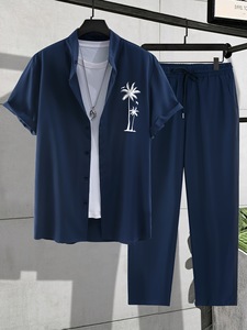 <span class=keywords><strong>Chemise</strong></span> <span class=keywords><strong>homme</strong></span> décontractée à manches courtes imprimé cocotier, taille européenne, polyvalente, boutonnée, <span class=keywords><strong>pour</strong></span> le commerce transfrontalier - Product Image 6