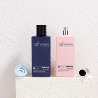 Flacon de parfum vide rectangulaire en verre mat de 100 ml pour homme et femme, personnalisé avec impression sérigraphique