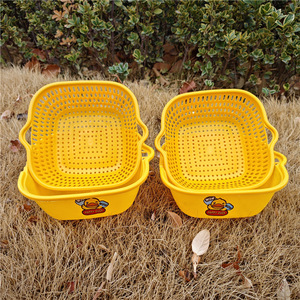 Cesta de Drenaje de Doble Capa con Forma de Pato Amarillo, 23.5x21.5x8.5cm, Juego de Coladores de Cocina de Plástico PP - Product Image 4