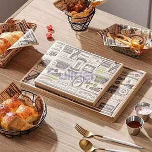 Emballage de restauration rapide compostable personnalisé, papier ciré résistant à la graisse pour hamburger et sandwich, revêtement résistant à l'huile d'un seul côté - Product Image 3