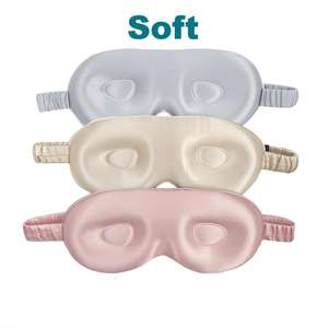 Luxury Custom Logo 100% Mulberry Silk Sleep Mask Blackout Elastic Strap Travel Size OEM/ODM Migraine Relief - Product Image 6