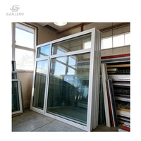 Ventana Corredera Francesa de Doble Acristalamiento de PVC, Ventanas Correderas de Vinilo, Ventana para Dormitorio