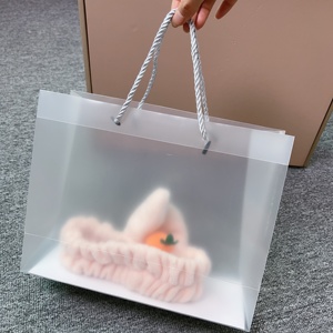 กระเป๋าโท้ทพลาสติกใสกันน้ำกระเป๋าถือพิมพ์ลายสำหรับของขวัญ - Product Image 2
