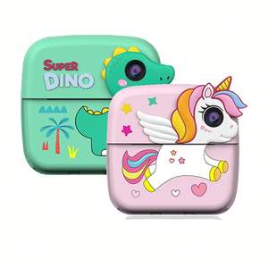Appareil photo instantané pour enfants, dinosaure, licorne, dessin animé, 1080p HD, garçons, filles, enfants, prise de vue sur papier, appareil photo vidéo, écran 2,0 pouces - Product Image 1