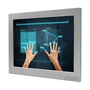 Industrial YENTEK 15 Inch Fanless Computer J1900 J4125 Dual Display RS485 RS232 Resistive Touch Screen PC Embedded Industrial Panel PC