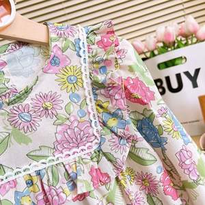 हॉट सेलिंग कैजुअल कपड़ों में मीठे लंबे स्लीव पुष्प प्रिंट कपड़े पहने हुए कपड़े पहने जींस पैंट लड़की के लिए <span class=keywords><strong>2</strong></span> टुकड़े - Product Image 3