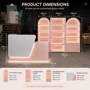 Maßgefertigte Kosmetik-Ladeneinrichtung: Vitrinen, Parfümregale, Bodenständer für Schönheits- und Make-up-Produkte, Ausstellungsschrank - Product Image 3