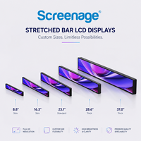 Layar LCD Bar Terpasang di Dinding, IP65, Ultra Lebar, Animasi Digital Signage untuk Iklan Toko Ritel Dalam Ruangan