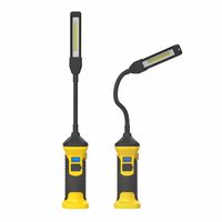 1100 lm Wiederaufladbare IP44 Arbeitsleuchte COB mit 360° °   Rotierende Beleuchtung mit Batterieanzeige für Autoreparatur, Werkstatt und Mechaniker-Inspektion