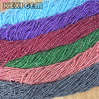 Perles de zircon facettées rondes en forme de fleur de glace, 2 mm, 3 mm, 4 mm, multicolores, pour la fabrication de bijoux
