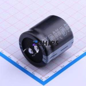 Condensateur électrolytique en aluminium à encliquetage LSM391M2W---3535, composant traversant (THT), D35xL35mm 390uF 20% 450V 10mm - Product Image 2