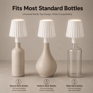 Wholesale Modern Touch Control <b>LED</b> Table Lamp Rechargeable Plastic Wine Bottle Night <b>Lights</b> for Home Bar Christmas Decoration - Product Image 3
