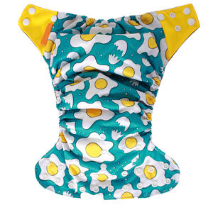 <span class=keywords><strong>Couche</strong></span> <span class=keywords><strong>lavable</strong></span> tout-en-un absorbante en tissu, avec insert supplémentaire en charbon de bambou pour les nuits très humides - Product Image 3