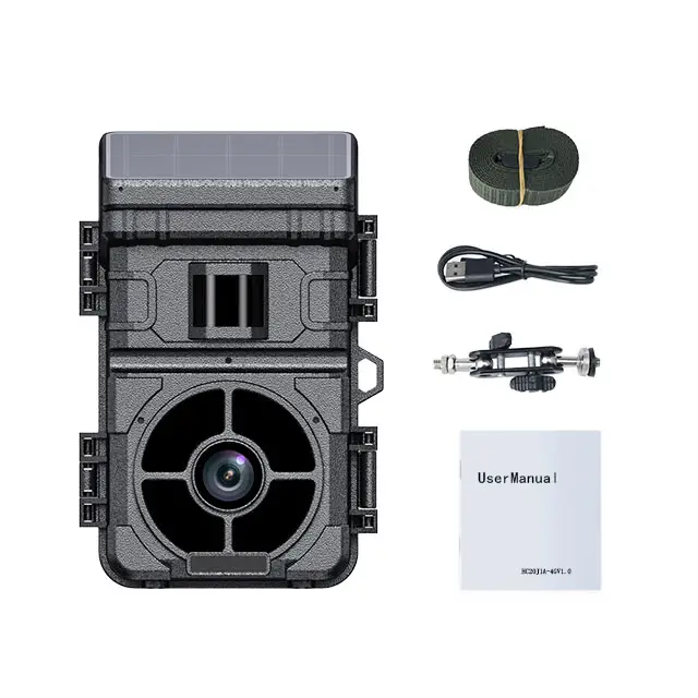 Hdking Dual Power Solar Panel Integrated Built-In Lithium Battery Long Time Standby Night Vision Hunting Camera