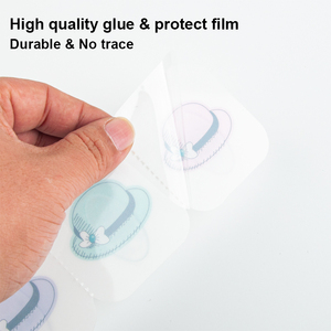 Karikatür Şapka Desenli Şeffaf Yapışkanlı Askı - Su Geçirmez Delme Yok Duvara/Kapıya Monte Edilebilir Yatak Odası Askısı - Product Image 6