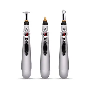 Magical Meridian Acupuncture Pen with 3 Massage Heads, Sub-Health Care Product Electric Acupuncture Therapy Device