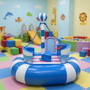 Divertidos juegos inflables de suaves materiales para niños, conjuntos de juegos sensoriales de equilibrio, columpio de <span class=keywords><strong>barco</strong></span> <span class=keywords><strong>pirata</strong></span> para parques infantiles interiores. - Product Image 2