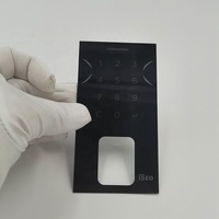 Panneau en verre trempé noir fumé anti-traces de doigts imprimé en sérigraphie personnalisée, serrures intelligentes, décoration industrielle, tactile 2.5D