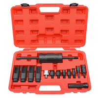 Outil de démontage universel en acier pour injecteurs diesel 14 pièces avec manchon de démontage de capteur pour voitures VW, marque MT-Tools, noir