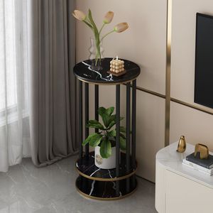 Soporte para Plantas de Madera Maciza Estilo Italiano con Textura de Losa de Roca, Estante de Almacenamiento para Plantas de Salón - Product Image 2