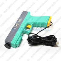 PC USB Mini Lightgun dengan Getaran Motor Tanpa Rekoil untuk Mesin Tembak Game Arcade Garansi 1 Tahun Penerima Koin/Uang Kertas