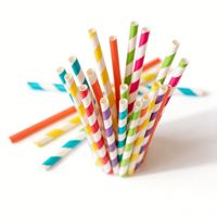 Pailles en papier flexibles biodégradables écologiques personnalisées imprimées 8*197 mm 8x210 mm pour milkshake et thé boba