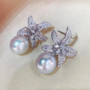 Orecchini a Cerchio con Perle e Stelle Marine per Donne, Stile Principessa, Eleganti Accessori per Orecchie da Indossare Quotidianamente - Product Image 4