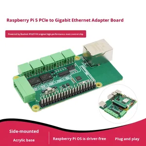 JUNROC <span class=keywords><strong>Raspberry</strong></span> <span class=keywords><strong>Pi</strong></span> 5 PCIe ke Gigabit Ethernet & USB <span class=keywords><strong>Gpio</strong></span> papan ekspansi Multi-Port dengan dukungan Can/Rs485/<span class=keywords><strong>Rs232</strong></span> - Product Image 2