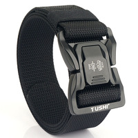Ceinture tactique en nylon et alliage élastique personnalisée pour homme, résistante à l'usure, boucle à verrouillage automatique, style sportif, nouvelle vente en gros