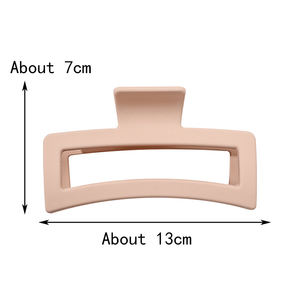 Pinces à griffes carrées de couleur unie de 13cm pinces de requin creuses rectangulaires mats pinces à cheveux pinces à cheveux croix givrée pinces de support solides antidérapantes - Product Image 6