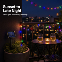 Guirlandes lumineuses solaires LED d'extérieur imperméables, 200 LED, fil de cuivre, lumières féériques de Noël pour la décoration de jardin, de patio et de fêtes