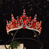 Mariée baroque haut niveau coréen adulte couronne cristal feuille coiffure pour robe de mariée principale coiffure de mariée accessoire de maquillage