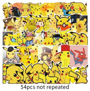 54/PCS populaire Offre Spéciale <span class=keywords><strong>Pikachu</strong></span> dessin animé autocollants téléphone portable guitare casque valise étanche vinyle autocollants - Product Image 5