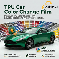 Film de protection de carrosserie automobile Aurora Diamond vert bleu brillant en TPU auto-réparant anti-rayures à changement de couleur et protection de la vie privée 7,5 mil 1,52x15M
