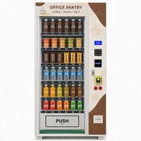 Distributeur automatique de boissons froides, 36 sélections, distributeur automatique de café et de collations réfrigérés avec paiement par carte de crédit, OEM