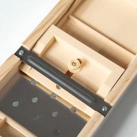 Verstelbare mandoline-snijder voor uien en aardappelen, gepatenteerde uitvinding, handbeschermer, massief hout, kunststof, roestvrij staal, handmatig, kartonnen verpakking