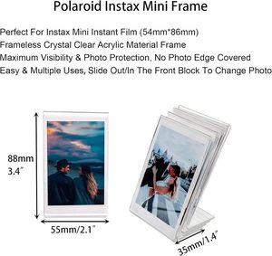 2x3 Instax <span class=keywords><strong>Mini</strong></span> <span class=keywords><strong>Cadre</strong></span> <span class=keywords><strong>Photo</strong></span> Bureau Mignon Petit Portefeuille Taille Acrylique <span class=keywords><strong>Cadre</strong></span> <span class=keywords><strong>Photo</strong></span> pour <span class=keywords><strong>Polaroid</strong></span> Photos Fujifilm Instax <span class=keywords><strong>Mini</strong></span> Instant - Product Image 2