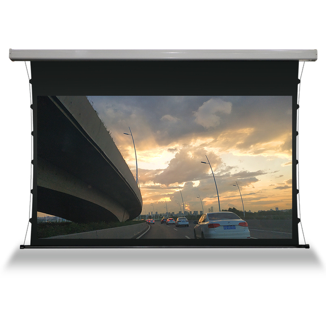 120inch Electric Motorized Drop Down From the Ceiling Alr Projector Screen Ambient Rejecting Light for the Home Cinema