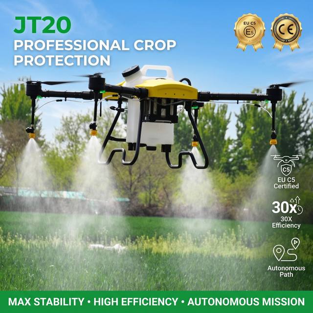 Smart Agricultural Drone Sprayer EU C5 Certified Professional Crop Protection Mission GPS Precision Industrial Grade Design