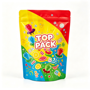 Bolsa personalizada OEM con diseño de lunares pastel, mate, con cierre resellable, de calidad alimentaria, con alta barrera, para dulces, galletas, tiendas de regalos y venta al por menor. - Product Image 2