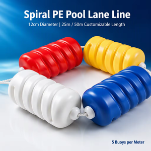 Línea de Flotación Espiral de Polipropileno para <span class=keywords><strong>Piscina</strong></span> con Longitud Personalizable para <span class=keywords><strong>Entrenamiento</strong></span> de Competición - Product Image 1