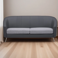 Canapé Moderne Haut de Gamme en Cuir Véritable Gris, Mobilier de Salon, Ensemble Inclinable et Extensible, Idéal pour Centres Commerciaux et Villas