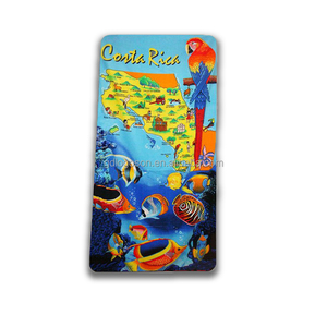 Imán de nevera de metal esmaltado con diseño de tabla de surf 'Keep Calm <span class=keywords><strong>PURA</strong></span> <span class=keywords><strong>VIDA</strong></span> Toucan' de recuerdo de los Ticos del Caribe, de aleación de zinc, magnético, para turistas - Product Image 2